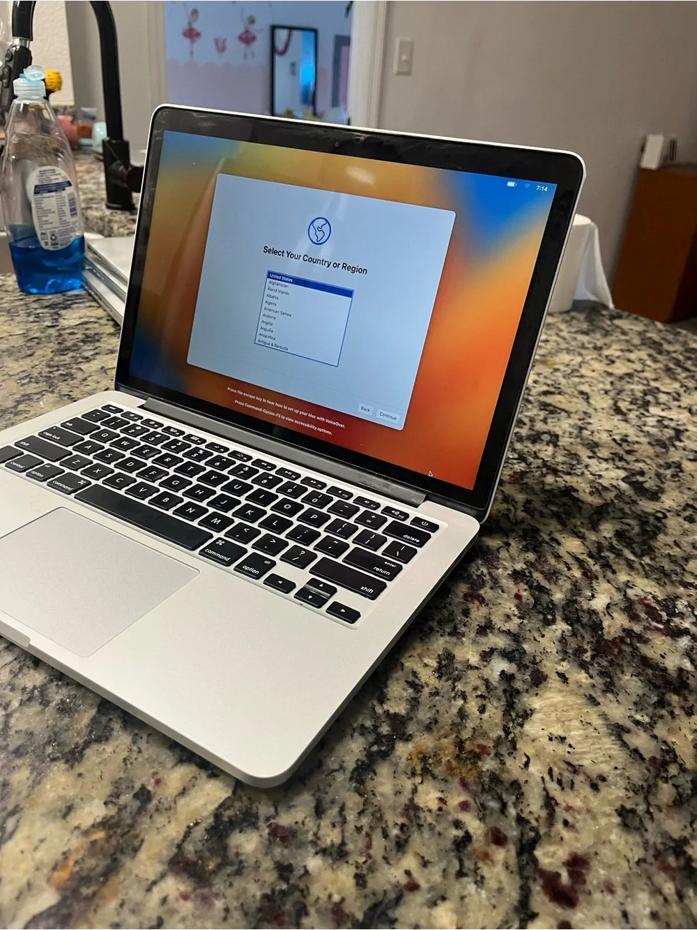 Apple Silver MacBook Pro with Black Backlit Keyboard used, Like New condition